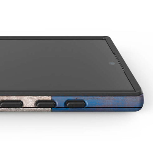 North Carolina Flag Dark Wood Galaxy S25 Ultra Impact Case